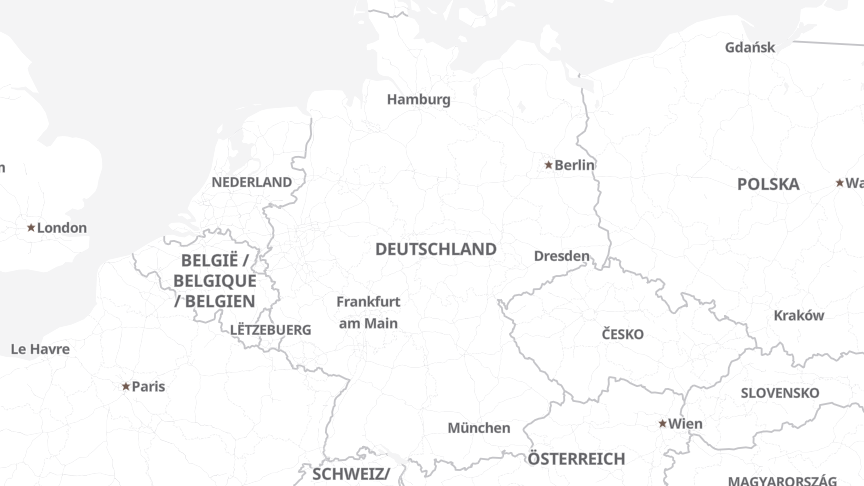 Map of the job locations