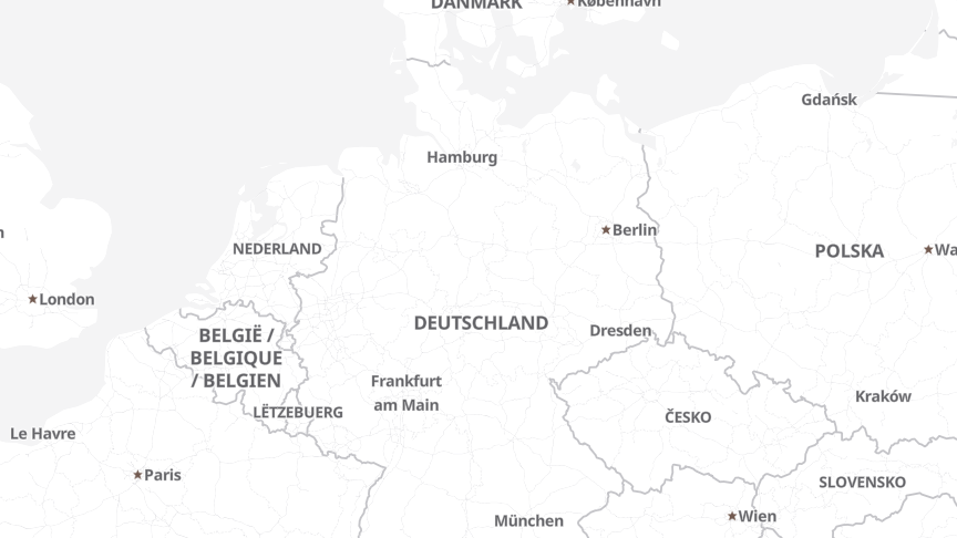 Map of the job locations