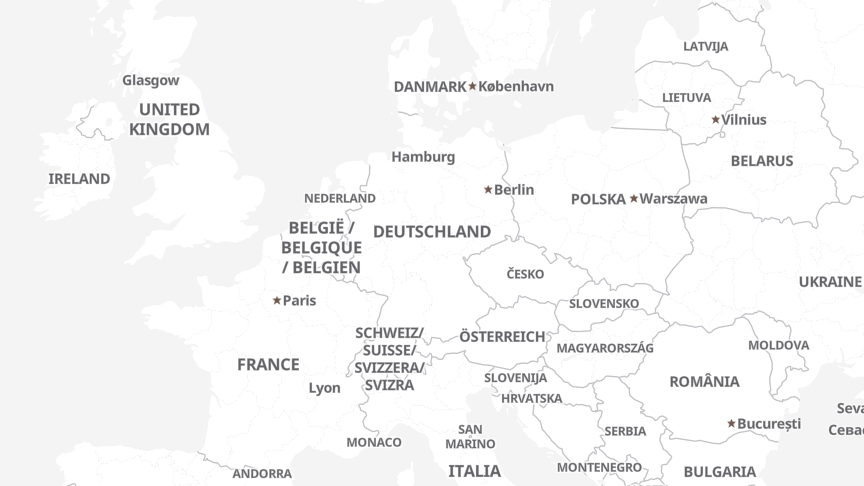 Map of the locations of virtual7 GmbH