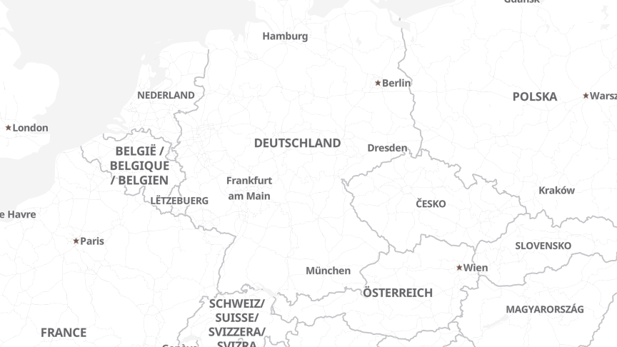 Map of the job locations