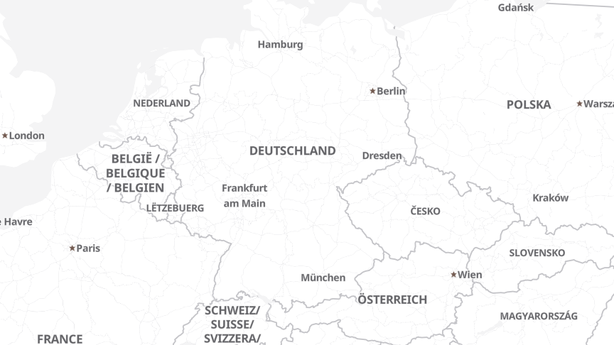 Map of the locations of ercas Software Solutions GmbH