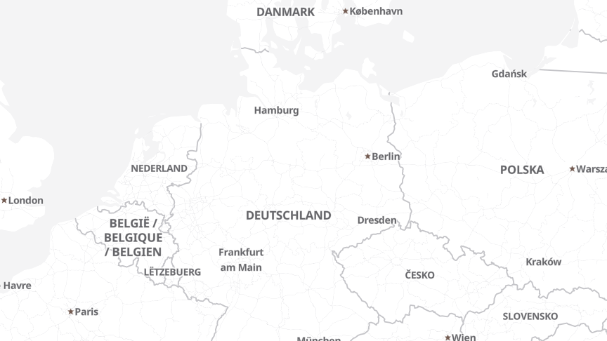 Map of the locations of Bornholdt Lee Gmbh