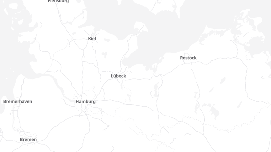 Map of the job locations