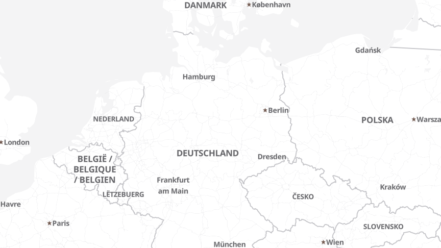 Map of the locations of inray Industriesoftware GmbH