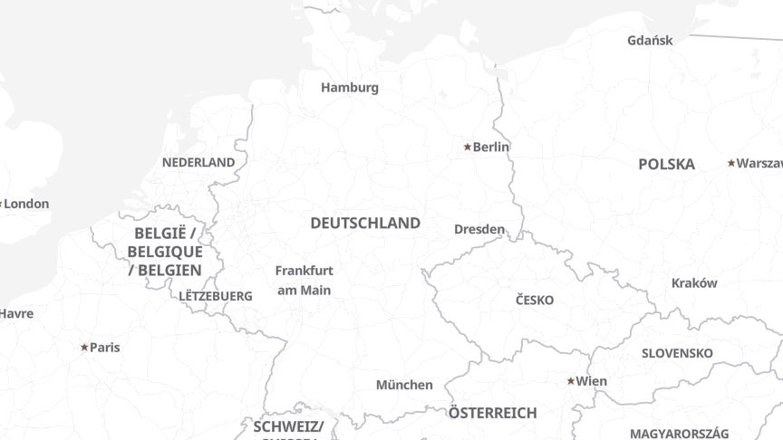 Map of the job locations