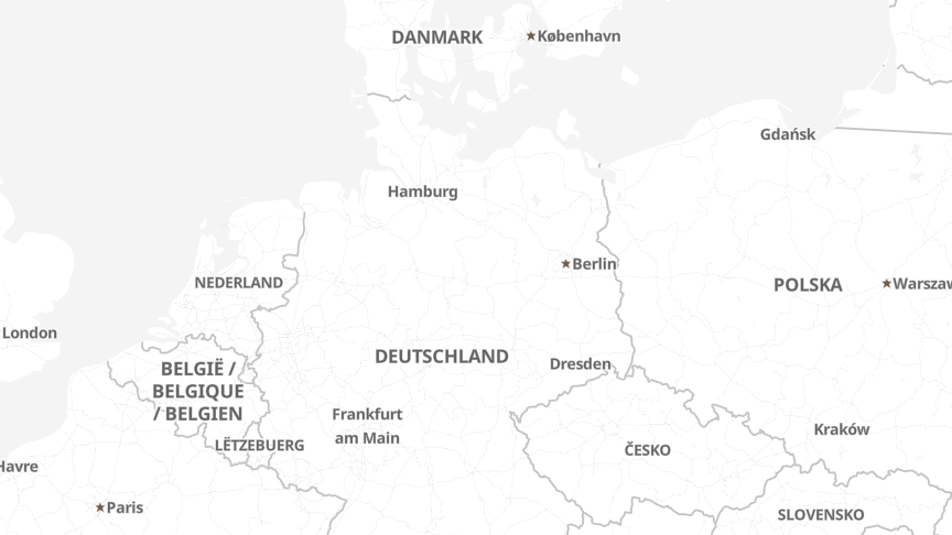 Map of the job locations