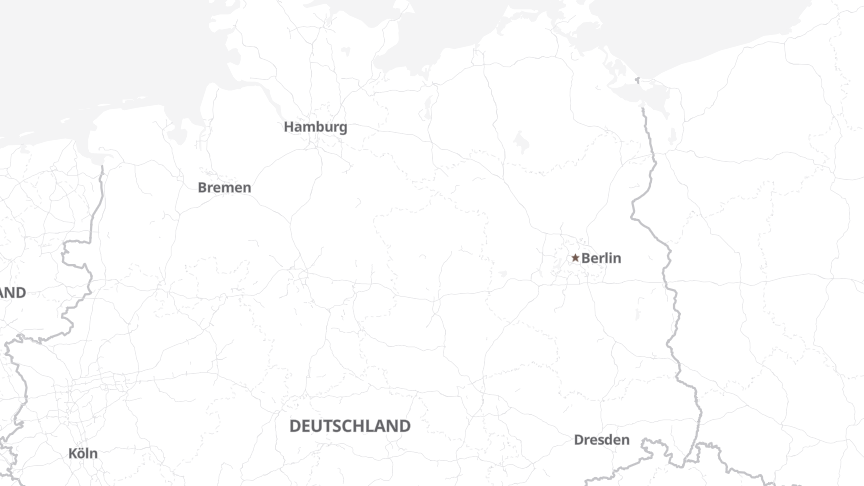 Map of the job locations