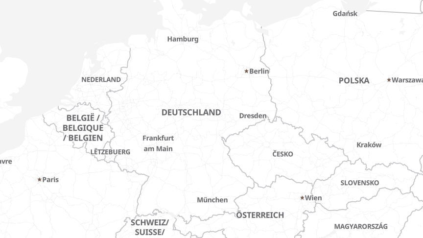 Map of the locations of Vorwerk