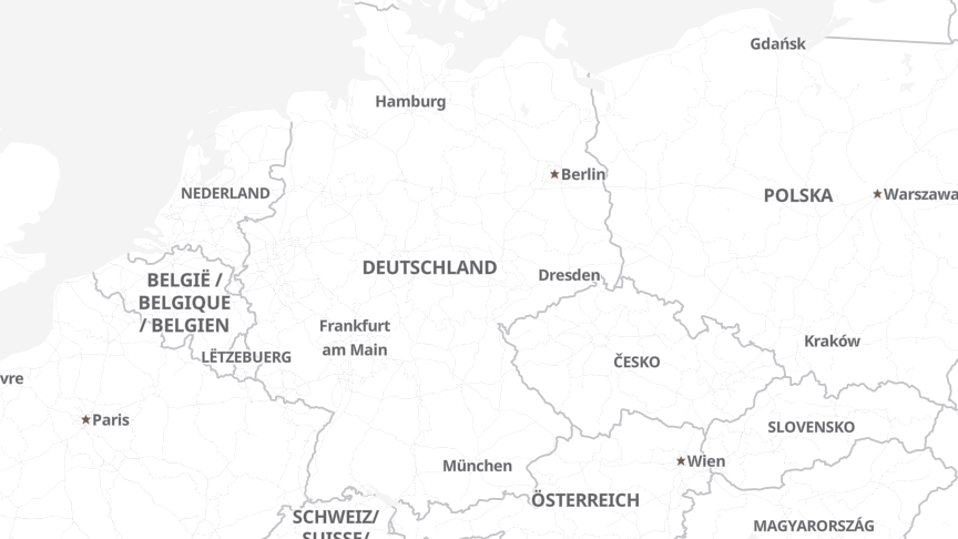 Map of the job locations