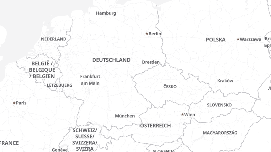 Map of the job locations