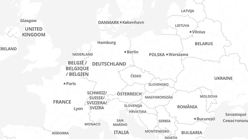 Map of the locations of everii Group GmbH