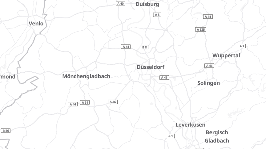 Map of the job locations