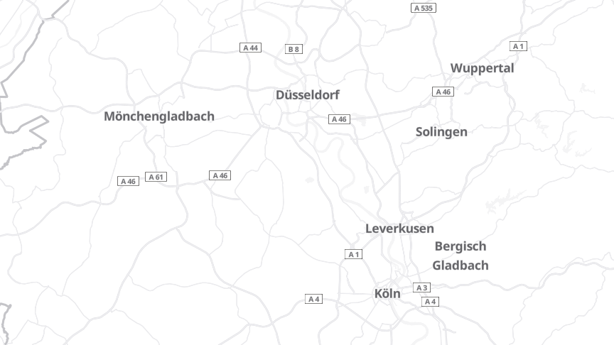 Map of the job locations