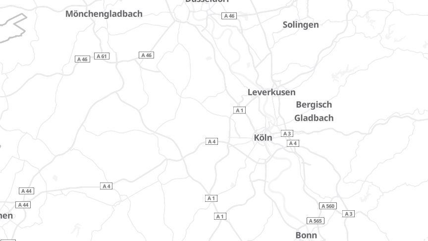 Map of the job locations