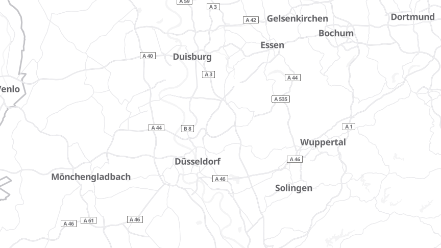 Map of the job locations