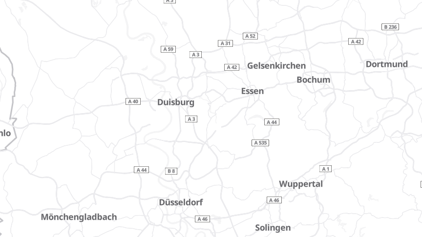 Map of the job locations