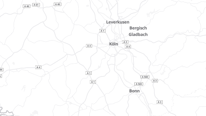 Map of the job locations