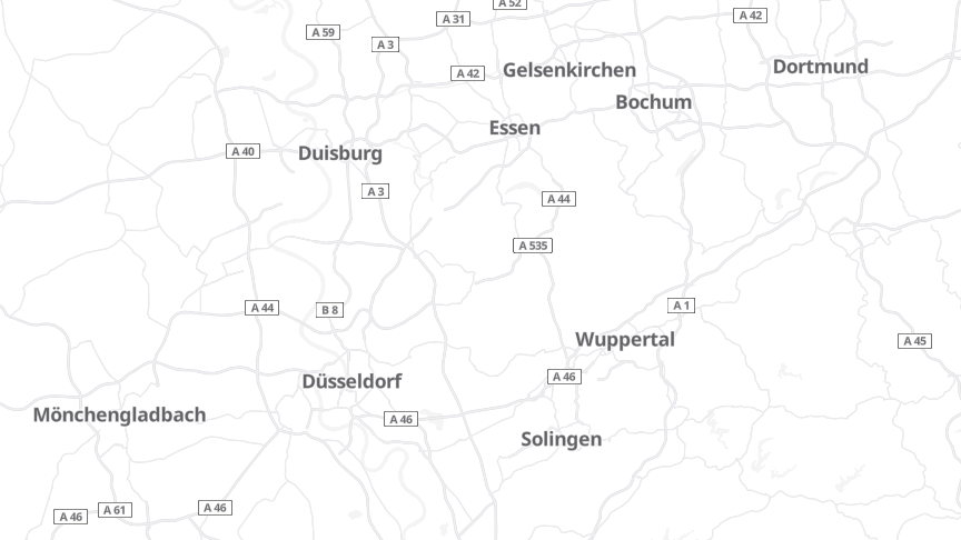 Map of the job locations