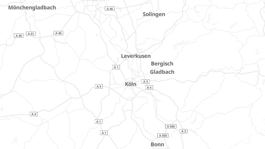 Map of the job locations