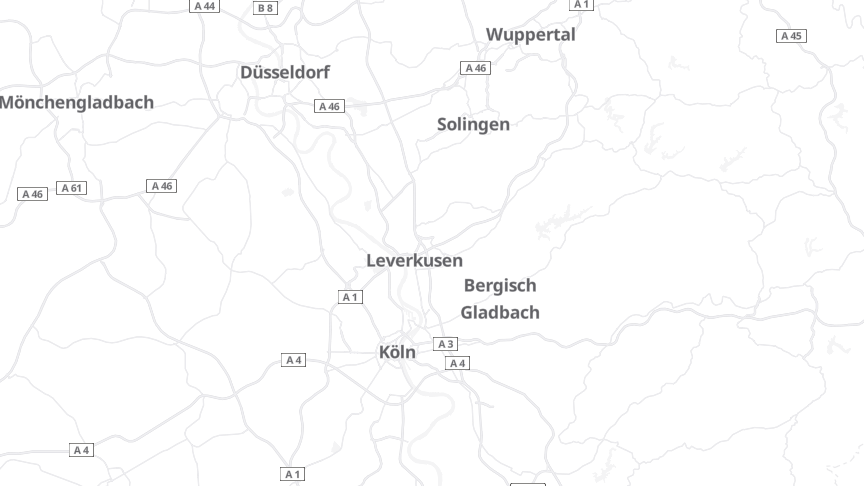 Map of the job locations