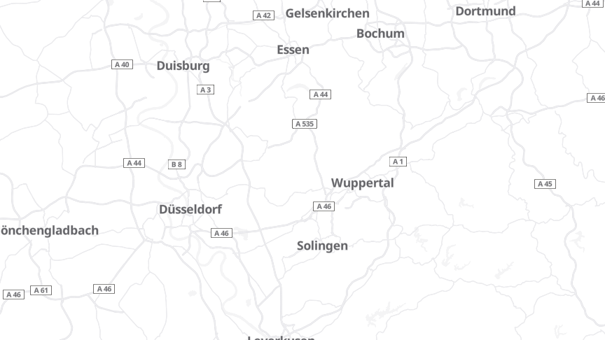Map of the job locations
