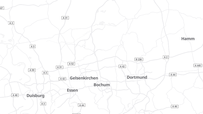 Map of the job locations
