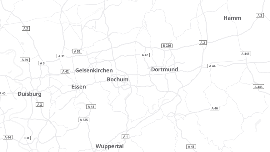 Map of the job locations