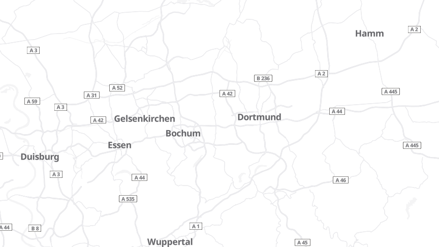 Map of the job locations