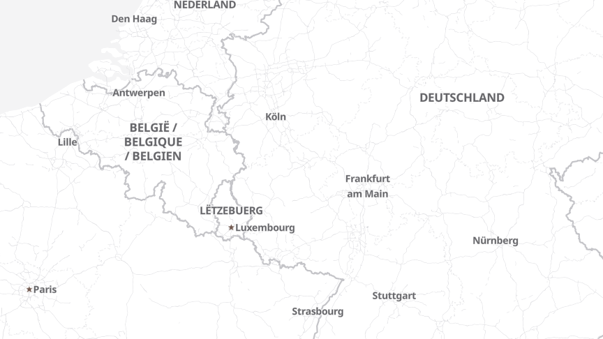 Map of the locations of Polizeipräsidium Oberhausen