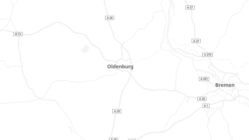 Map of the job locations