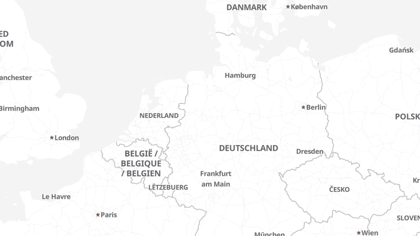 Map of the job locations