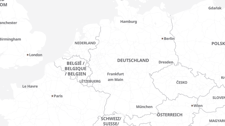 Map of the locations of Klingele Papierwerke GmbH & Co. KG