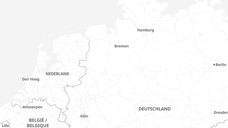 Map of the job locations