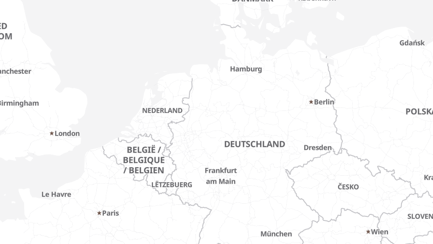 Map of the job locations