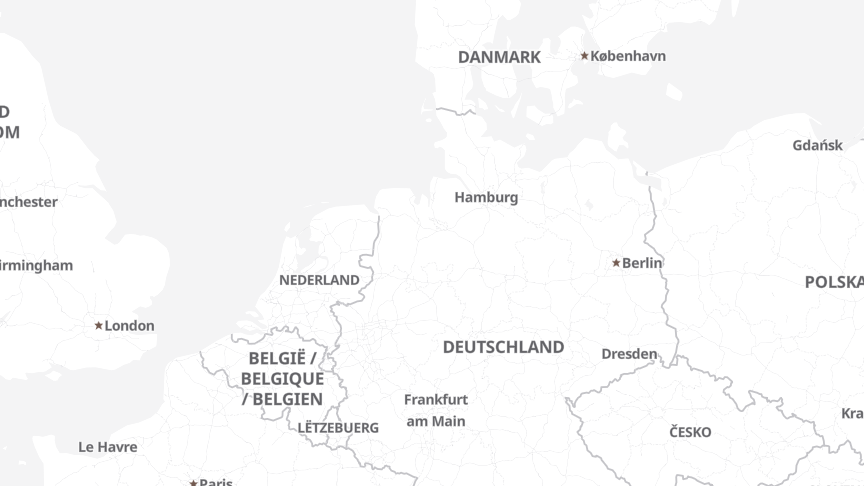 Map of the job locations