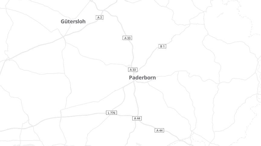 Map of the job locations