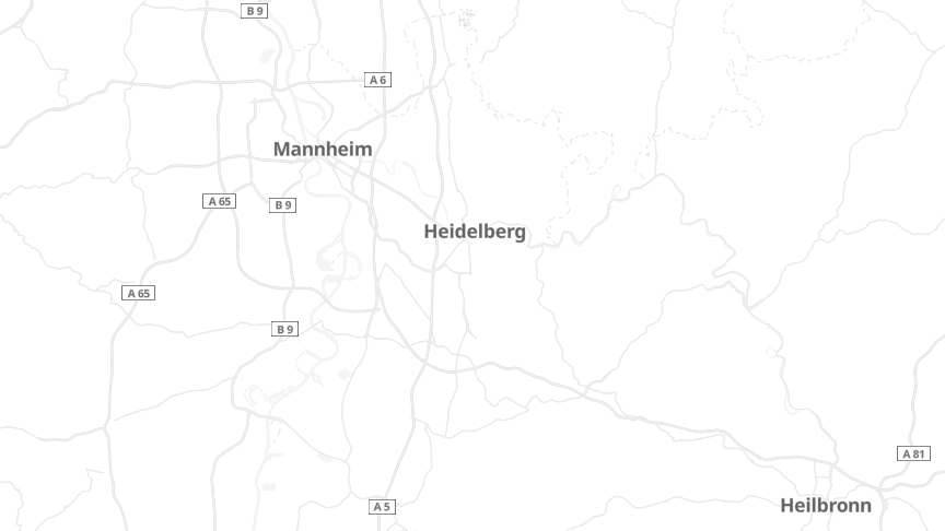 Map of the job locations