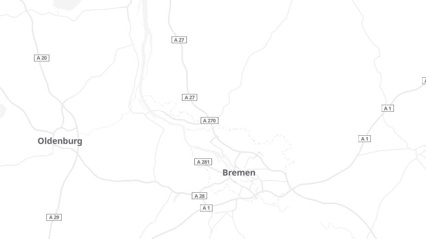 Map of the job locations