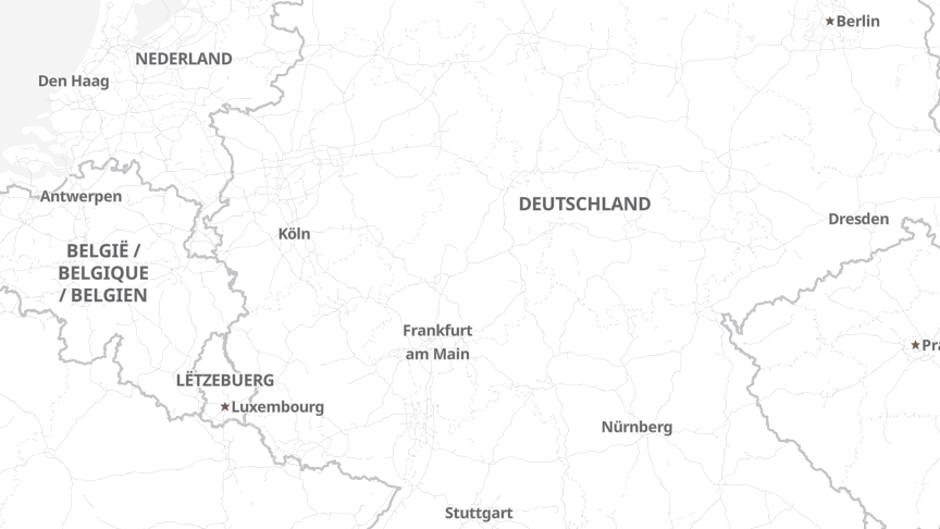Map of the locations of Nassauische Heimstätte