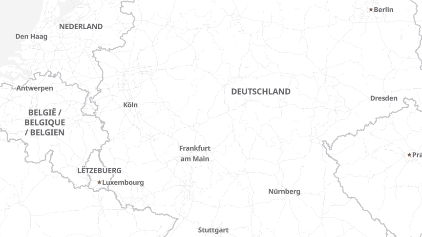 Map of the locations of tegos