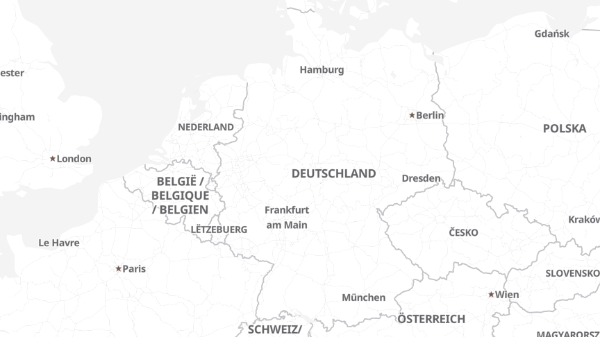 Map of the job locations