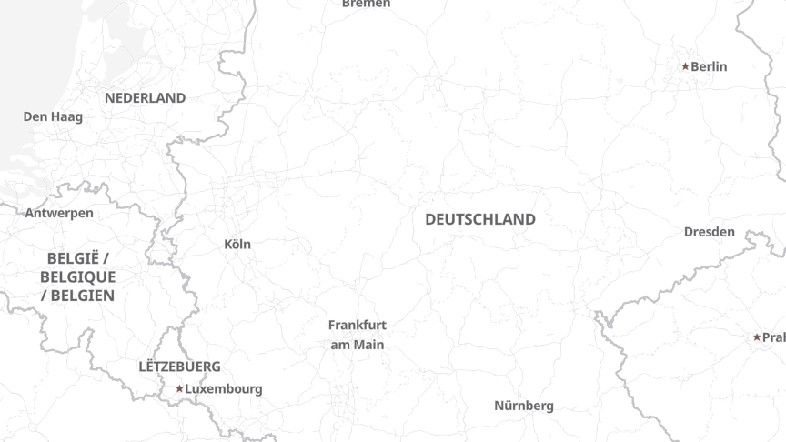 Map of the job locations