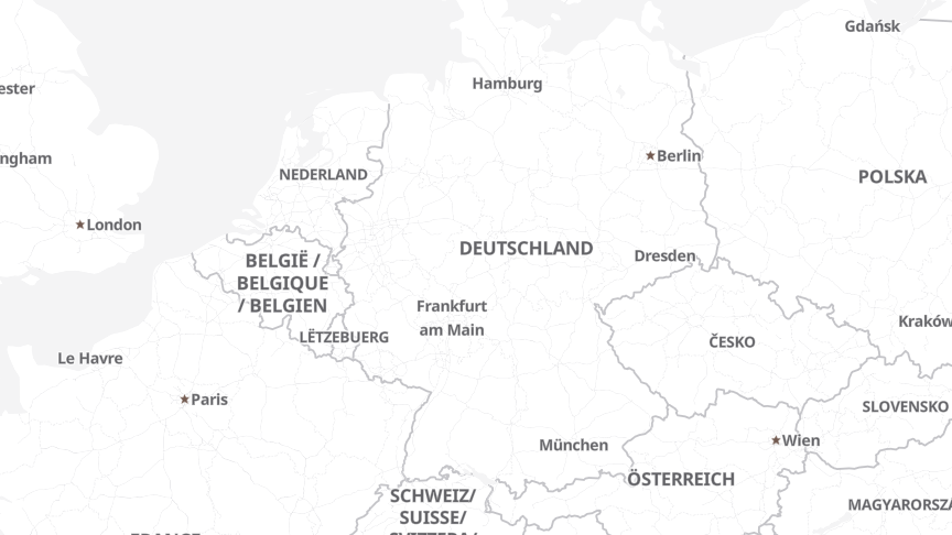 Map of the locations of ERGO Group AG