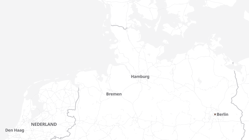 Map of the job locations