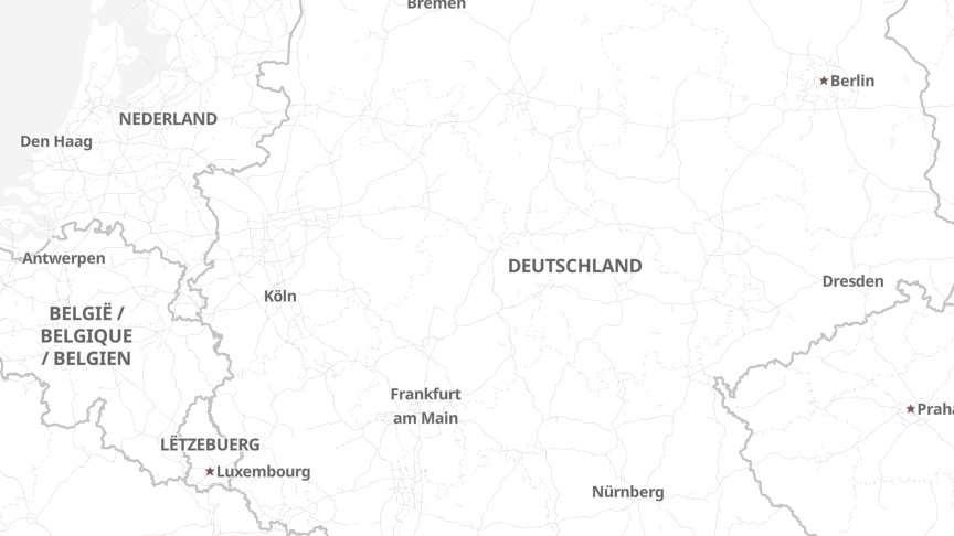 Map of the job locations