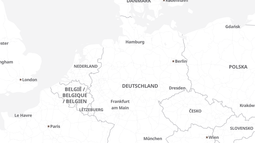Map of the job locations
