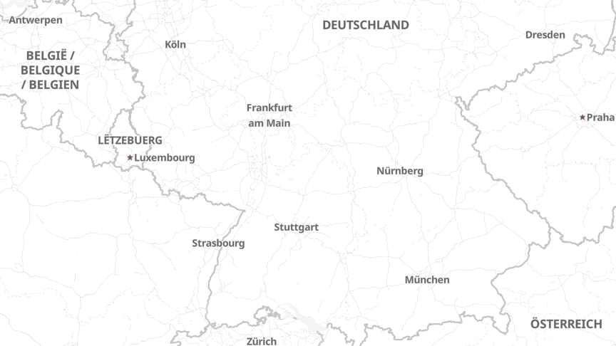 Map of the job locations