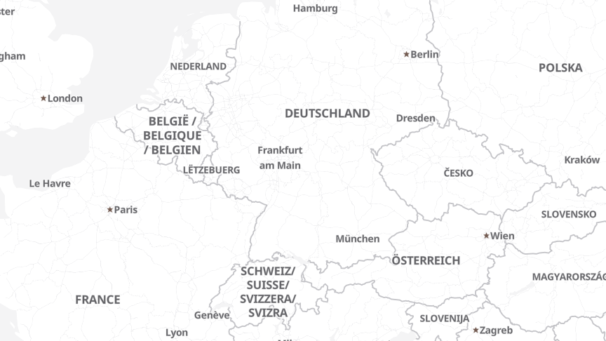 Map of the locations of Atlas Copco