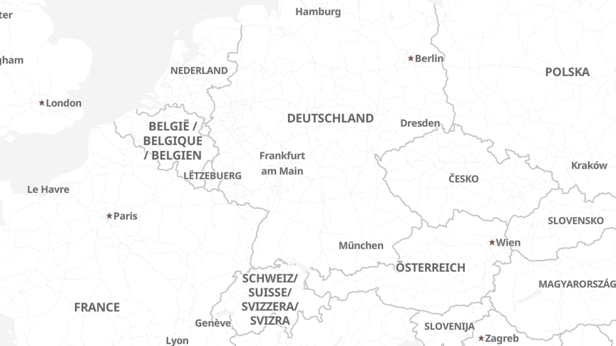 Map of the locations of Rubix GmbH