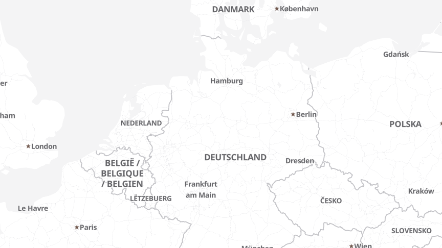 Map of the job locations